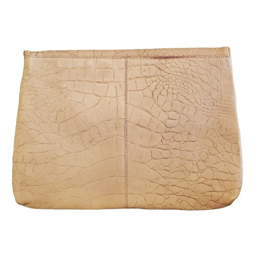 VINTAGE Toni Leather Clutch Tan